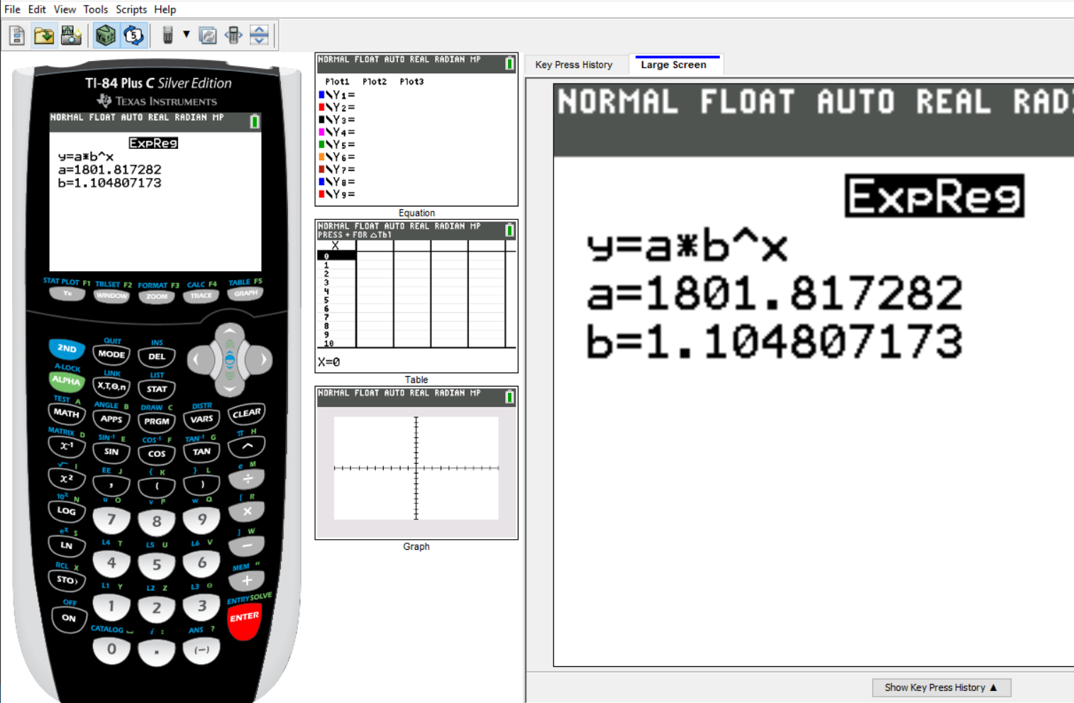 Exponential Model - TI84Plus - 9