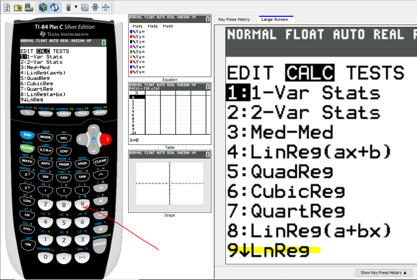 Logarithmic Model - TI84Plus - 7